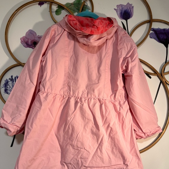 Pink Floral Hooded Girls Spring or Fall Jacket - Picture 3 of 9